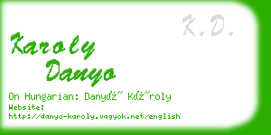 karoly danyo business card